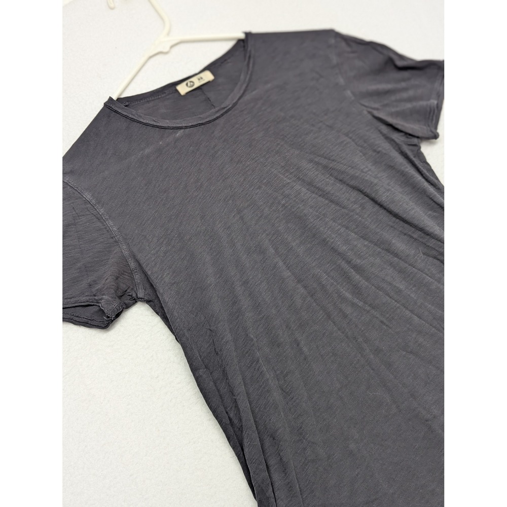 American Giant Womens XS Charcoal Gray Slub Jersey Short Sleeve T-Shirt USA Made